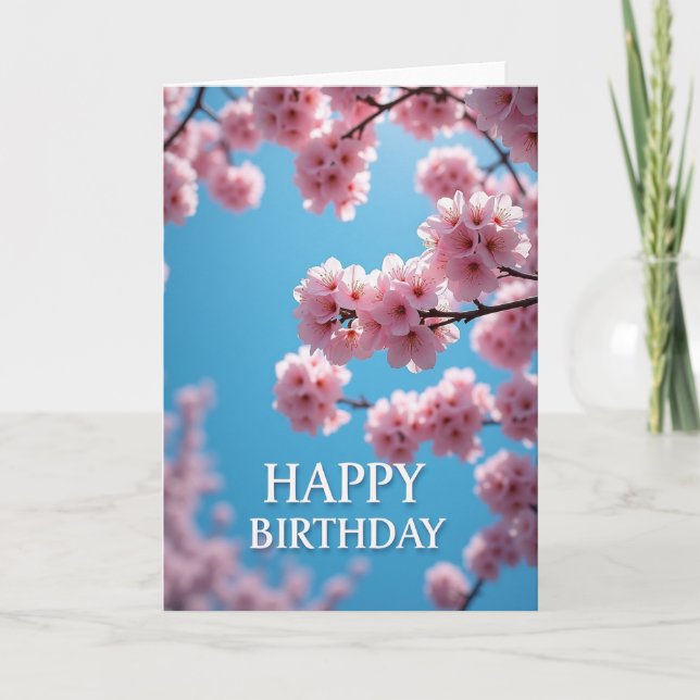 Tarjeta de cumpleaños Sky Bloom (Anverso)