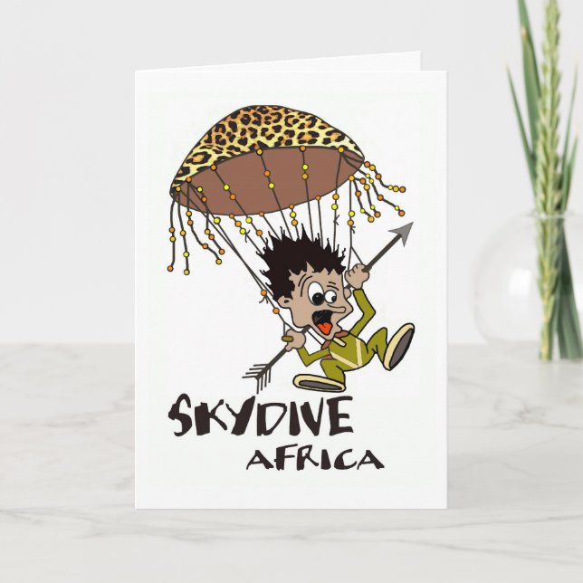 Tarjeta de cumpleaños Skydive Africa Happy (Anverso)