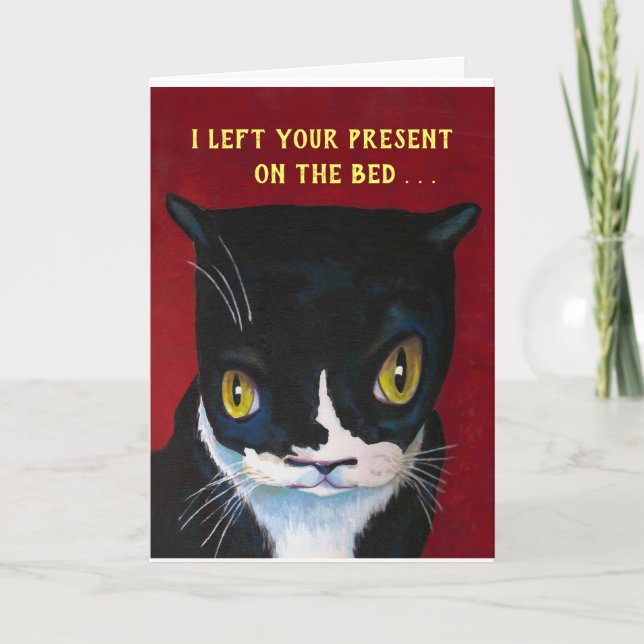 Tarjeta de cumpleaños Snarky Kitty (Anverso)