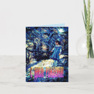 Tarjeta de cumpleaños Snegurochka en ruso