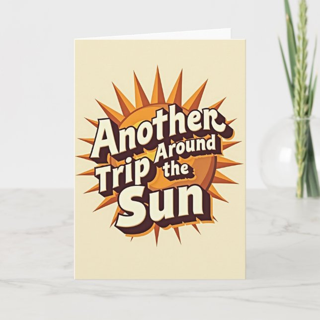 Tarjeta de cumpleaños solar vibrante (Anverso)