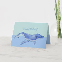 Tarjeta de cumpleaños solo para ballenas