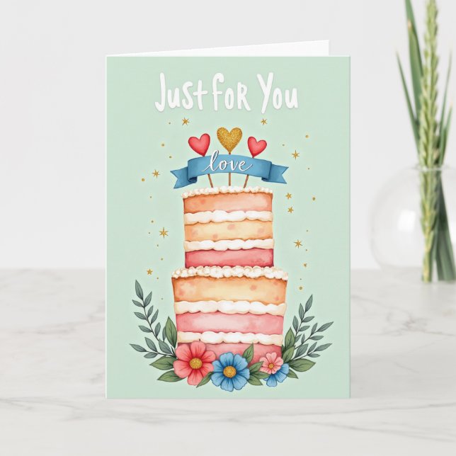 Tarjeta de cumpleaños solo para ti (Anverso)