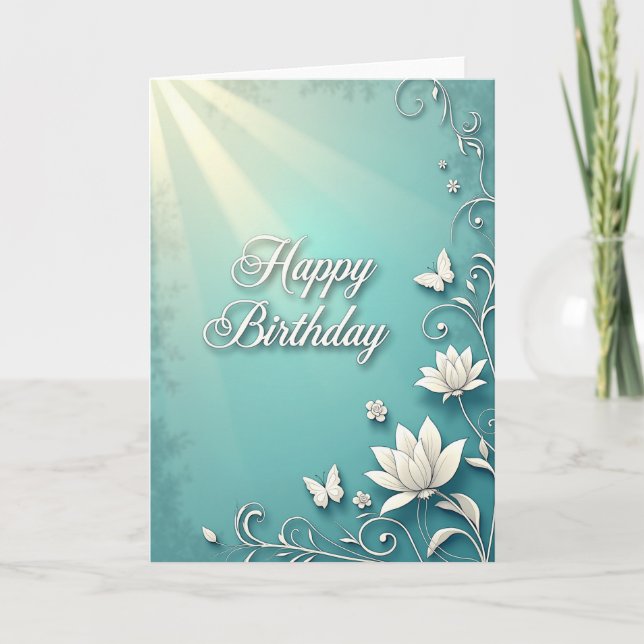 Tarjeta de cumpleaños soñadora (Anverso)