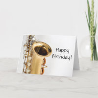 Tarjeta de cumpleaños Soprano Saxofón