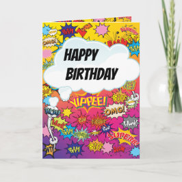 Tarjeta de cumpleaños sorpresa con monograma de su