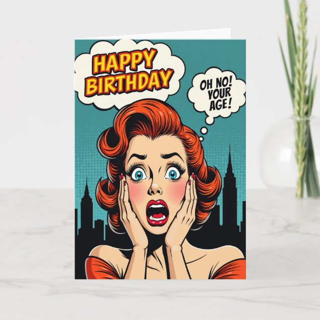 Tarjeta de cumpleaños Sorpresa Pop (Anverso)