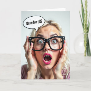 Tarjeta de cumpleaños sorpresa rubia