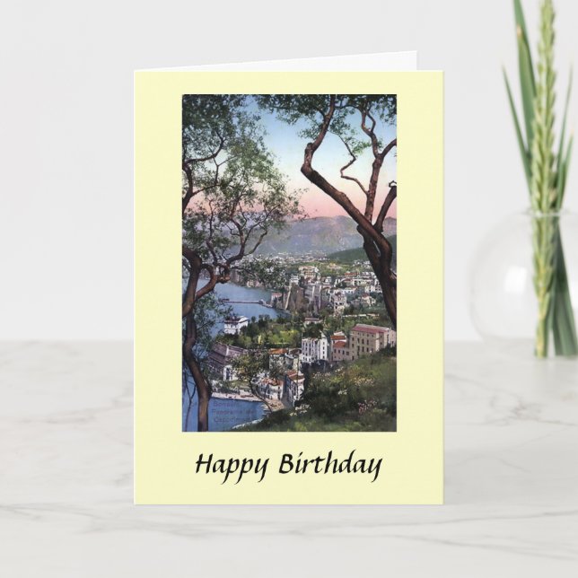 Tarjeta de cumpleaños - Sorrento, Italia (Anverso)