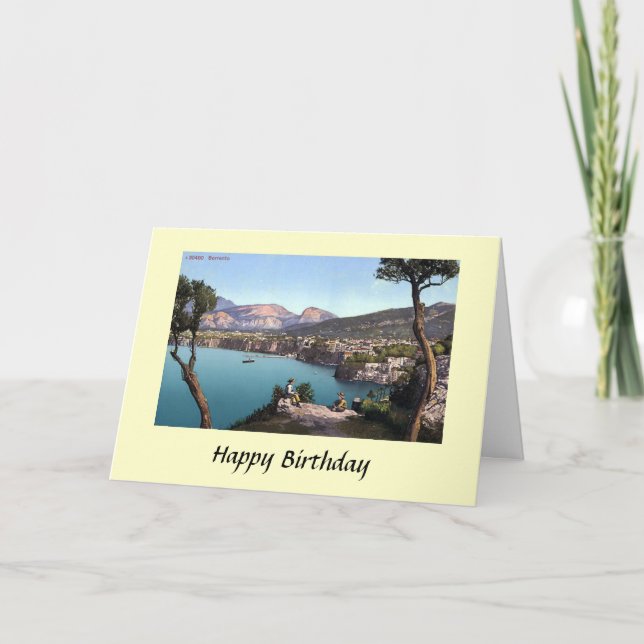 Tarjeta de cumpleaños - Sorrento, Italia (Anverso)