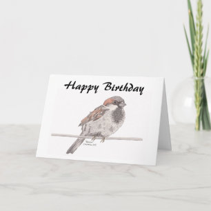 Tarjeta de cumpleaños Sparrow