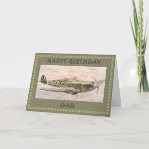 Tarjeta de cumpleaños Spitfire Dad