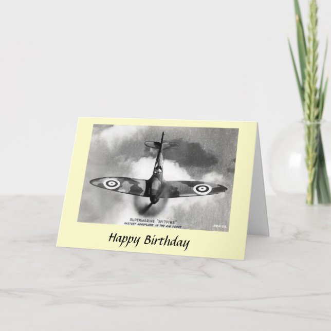 Tarjeta de cumpleaños - Spitfire supermarino (Anverso)