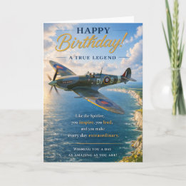Tarjeta de cumpleaños Spitfire – Tarjeta de cumple