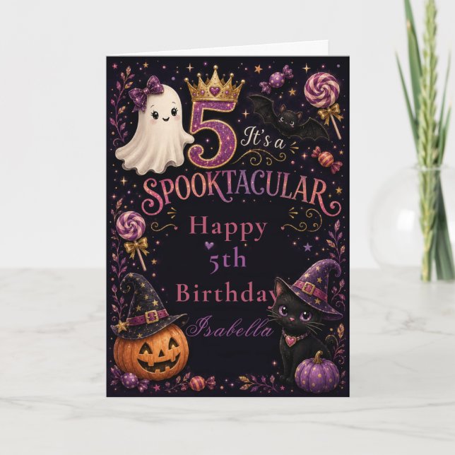 Tarjeta de cumpleaños Spooktacular 5 (Anverso)