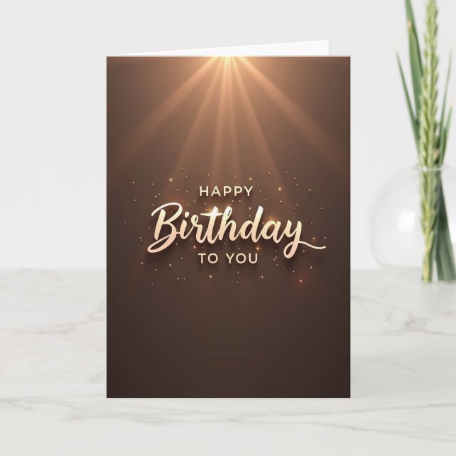 Tarjeta de cumpleaños Spotlight (Anverso)
