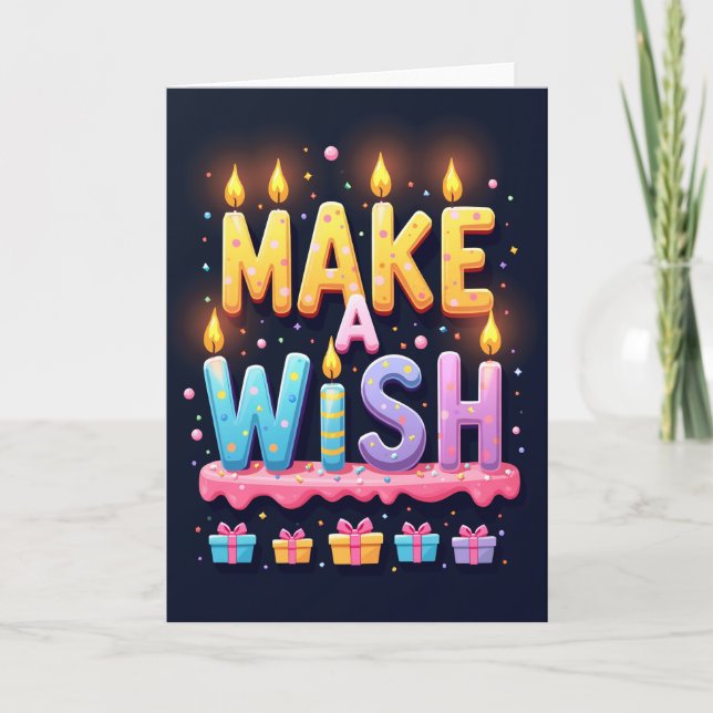Tarjeta de cumpleaños Sprinkle Wish (Anverso)