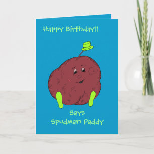 Tarjeta de cumpleaños Spudman Paddy