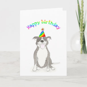 Tarjeta de cumpleaños Staffie
