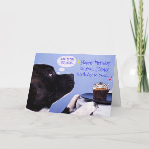 Tarjeta de cumpleaños Staffordshire bull terrier