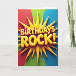 Tarjeta de cumpleaños Starburst Joy