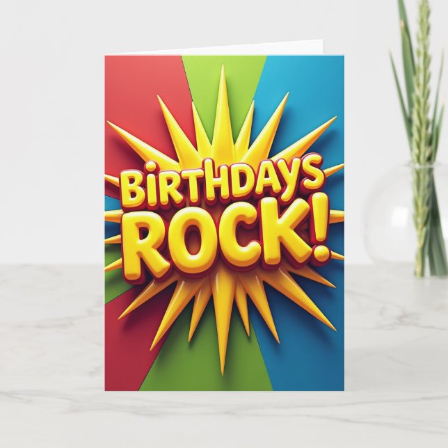 Tarjeta de cumpleaños Starburst Joy (Anverso)