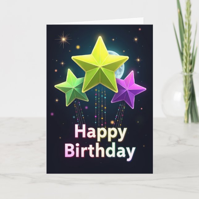 Tarjeta de cumpleaños Stardust (Anverso)