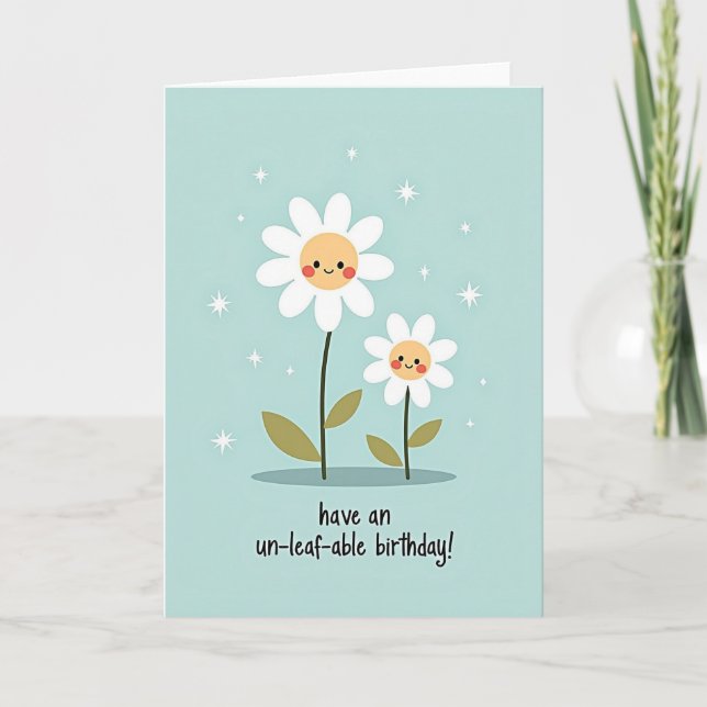 Tarjeta de cumpleaños Starry Bloom (Anverso)