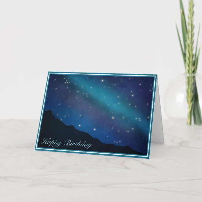 Tarjeta de cumpleaños Starry Sky (Anverso)