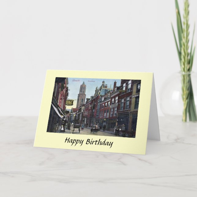 Tarjeta de cumpleaños - Steenweg, Utrecht, Países  (Anverso)
