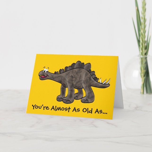 Tarjeta de cumpleaños Stegosaurus (Anverso)