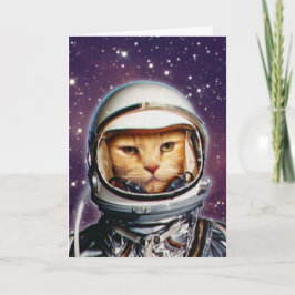 Tarjeta de cumpleaños Stellar Cat
