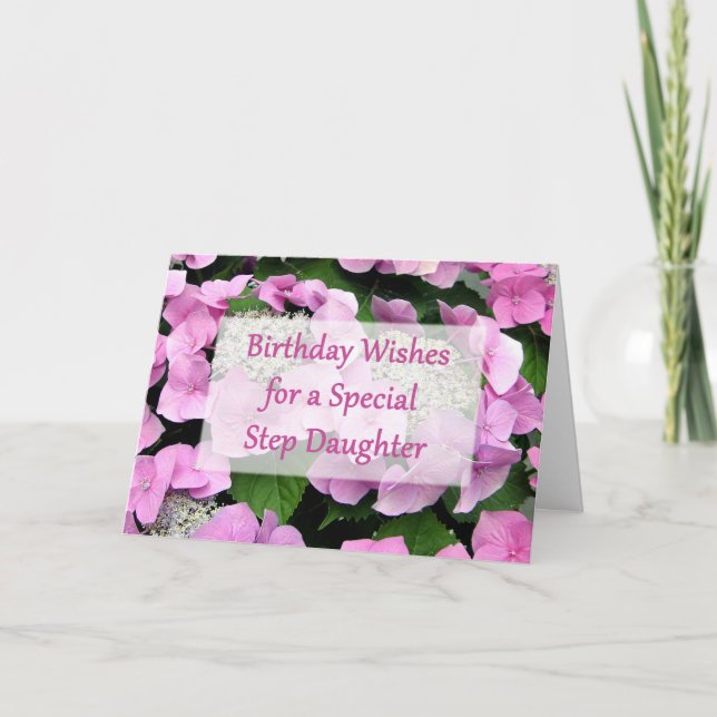 Tarjeta de cumpleaños Step Daughter (Anverso)