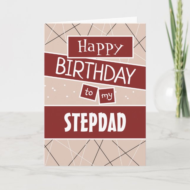 Tarjeta de cumpleaños Stepdad (Anverso)