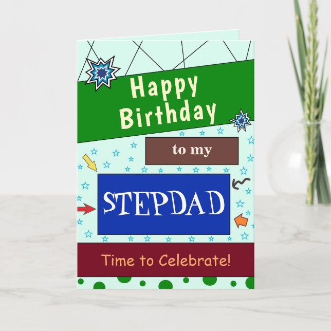 Tarjeta de cumpleaños Stepdad (Anverso)