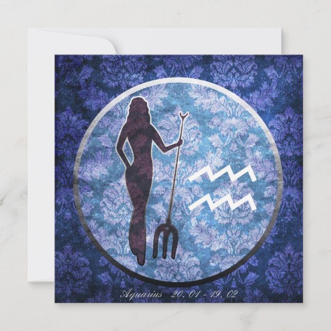 Tarjeta de cumpleaños: Sternzeichen hombre de agua (Anverso)