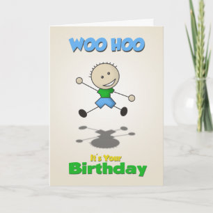 Tarjeta de cumpleaños Stick Boy