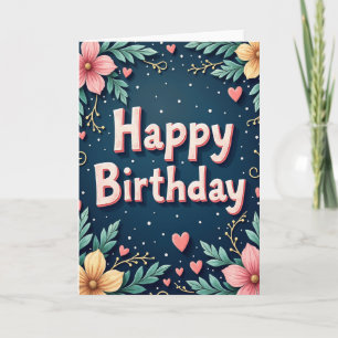 Tarjeta de cumpleaños Styled Bloom