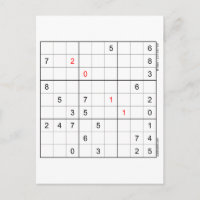 Tarjeta de cumpleaños Sudoku 20-11