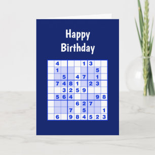 Tarjeta de cumpleaños Sudoku Puzzles