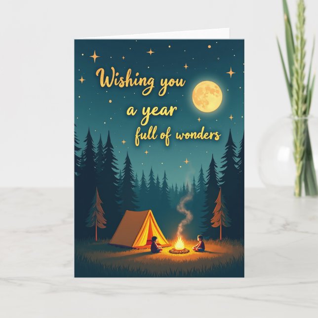 Tarjeta de cumpleaños Sueño Estrellado (Anverso)