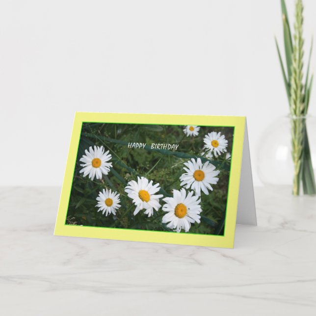 Tarjeta de cumpleaños Summer Daisies (Anverso)