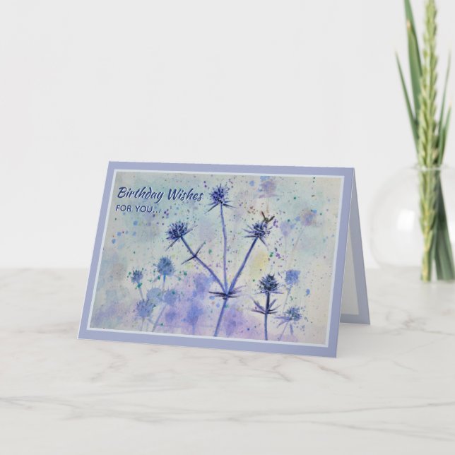 Tarjeta de cumpleaños Summer Wildflower (Anverso)