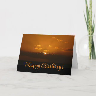 Tarjeta de cumpleaños Sun Behind Clouds (interior