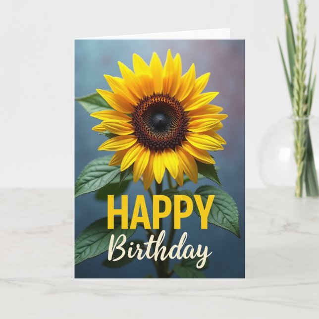 Tarjeta de cumpleaños Sun Bloom (Anverso)