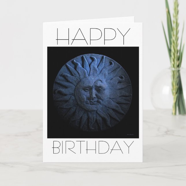 Tarjeta de cumpleaños Sun y Moon (Anverso)