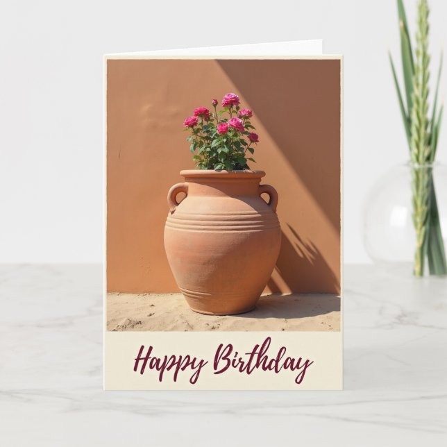 Tarjeta de cumpleaños Sunny Fuchsia (Anverso)