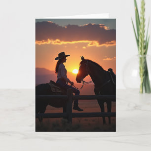 Tarjeta de cumpleaños Sunset Rider