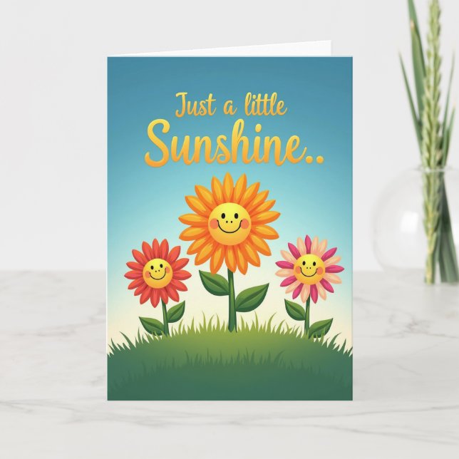 Tarjeta de cumpleaños Sunshine Bloom (Anverso)