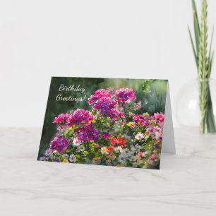 Tarjeta de cumpleaños Sunshine Flower Garden Art